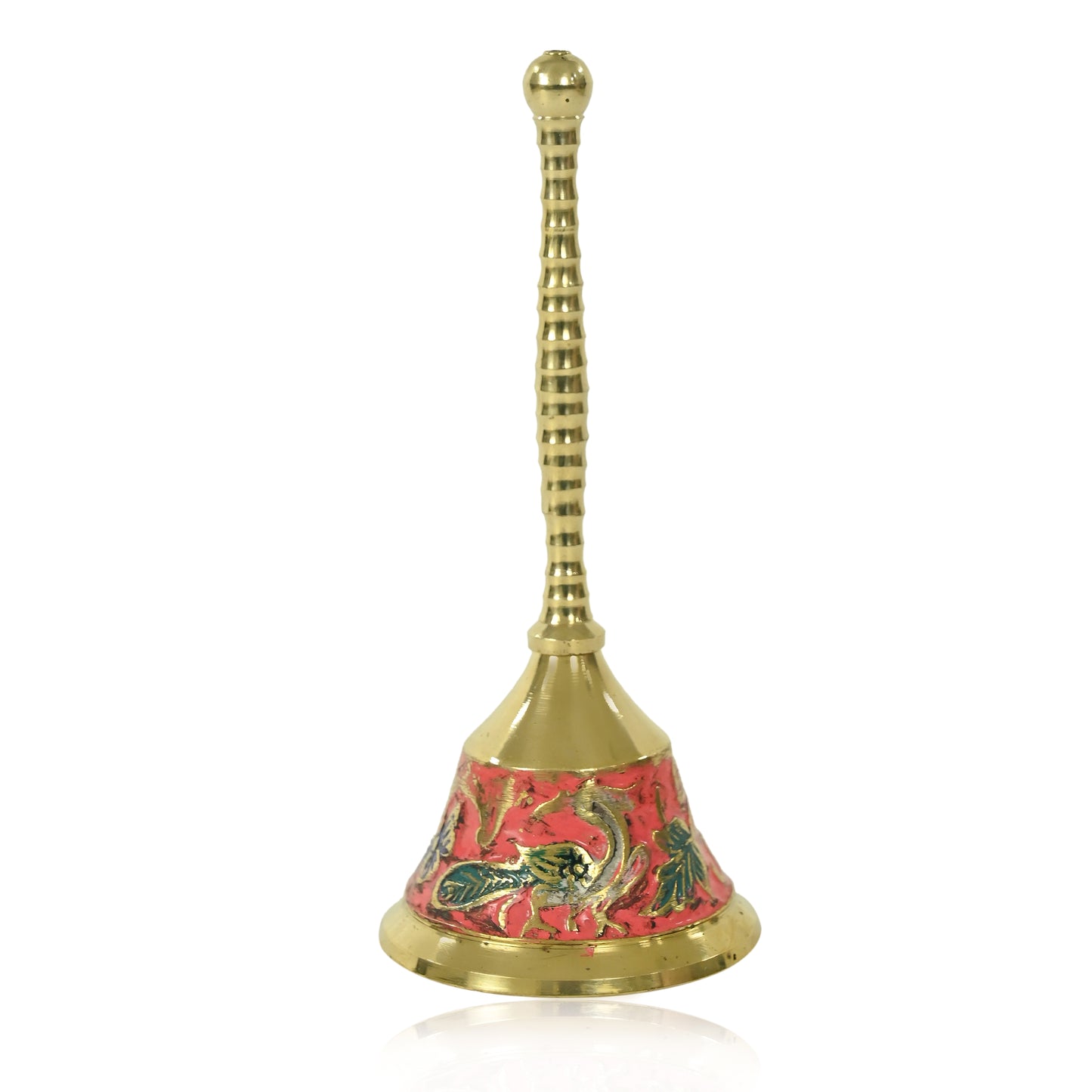 Brass Red & Golden Hand Bell (2.07")