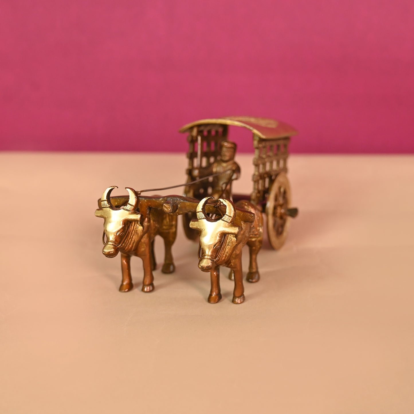 Brass Village Bullock Cart Showpiece
