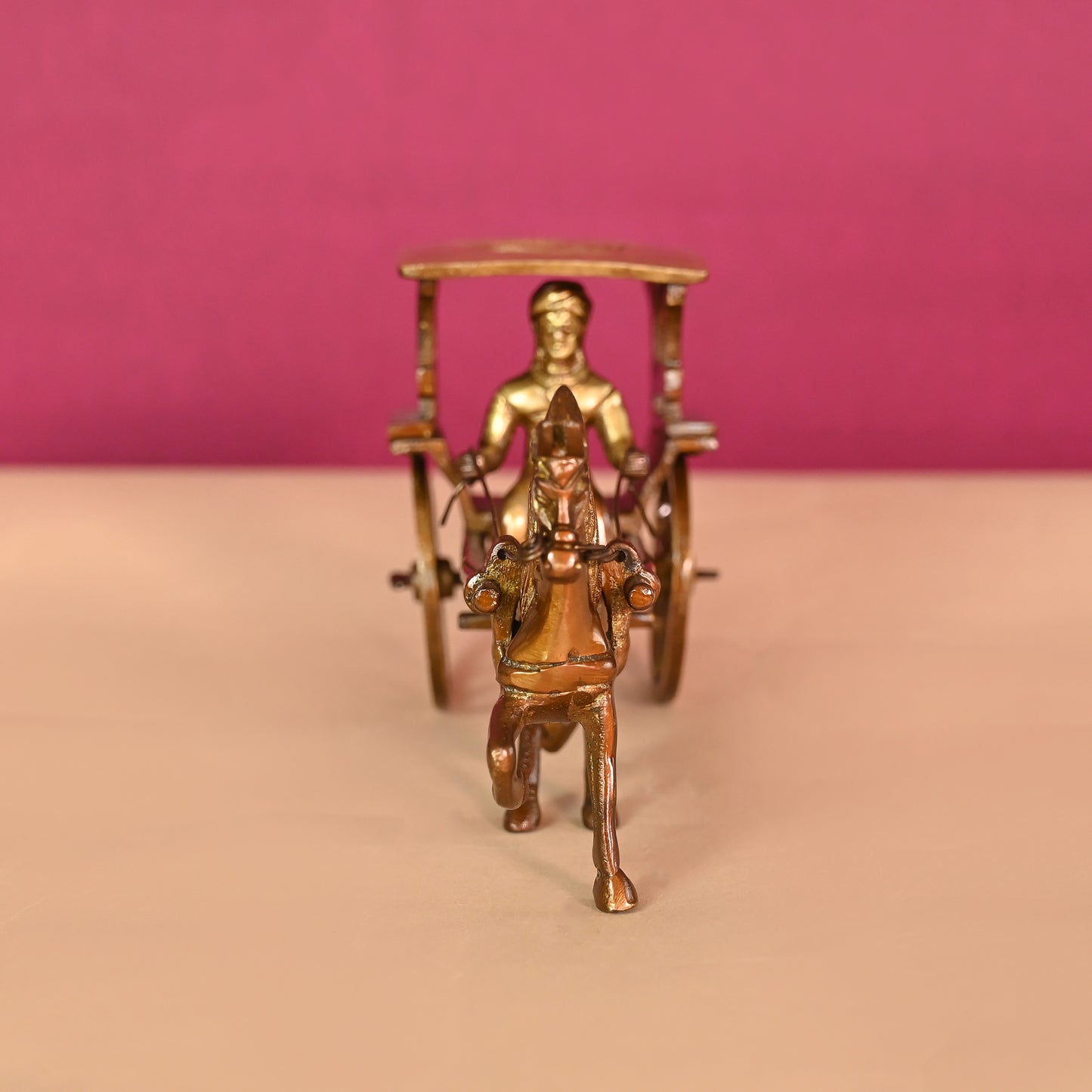 Brass European Horse Carriage Showpiece
