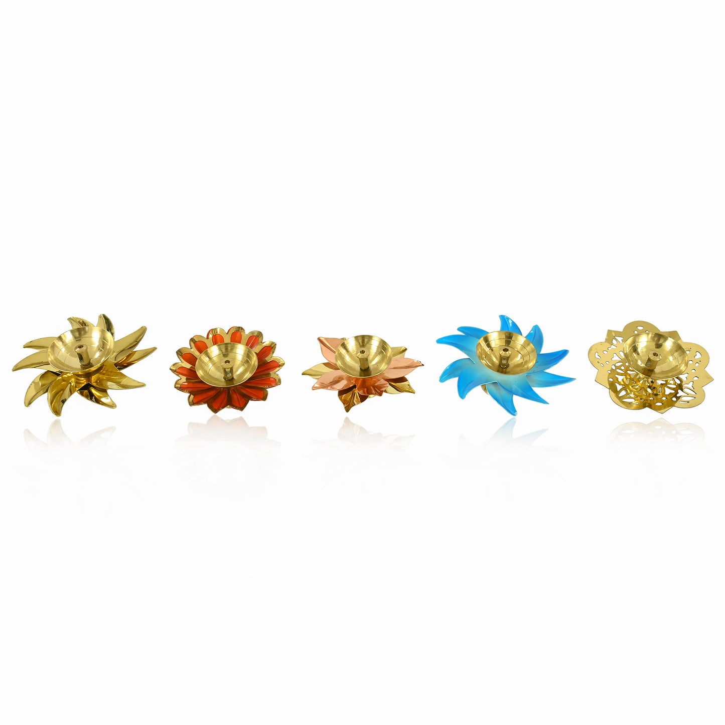 5 Piece of Brass Diya