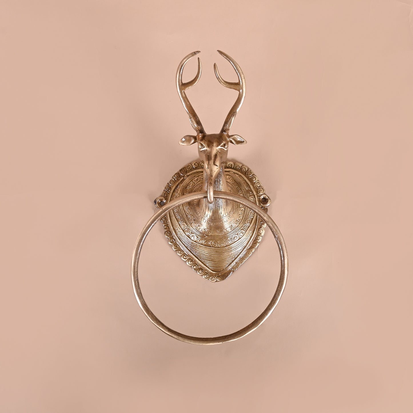 Brass Royal Stag Design Towel Hanger