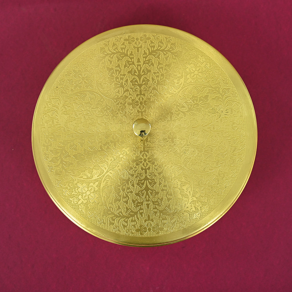 Brass Engraved Masala Box