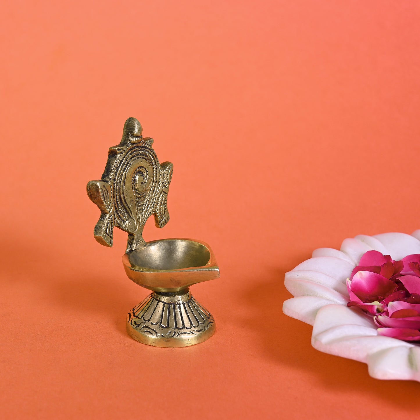 Brass Chakra Diya (4")