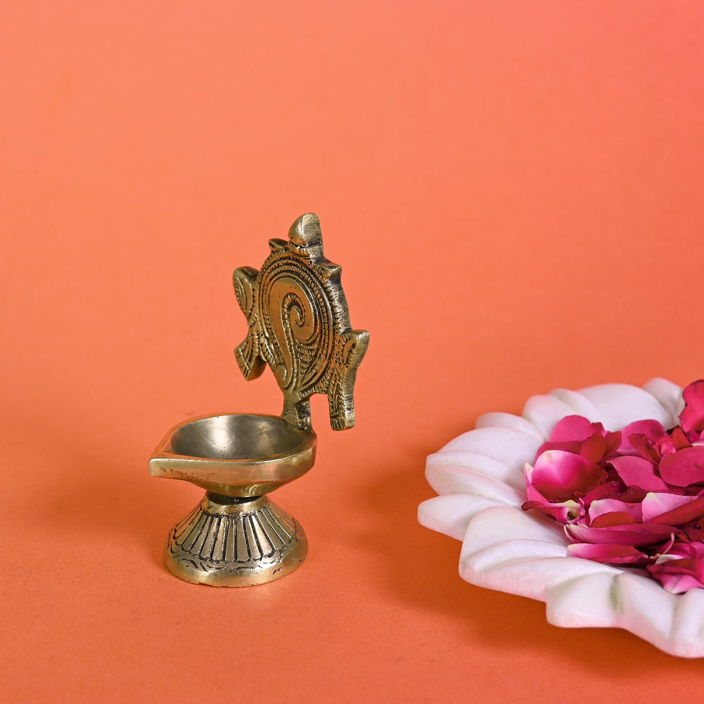 Brass Chakra Diya (4")
