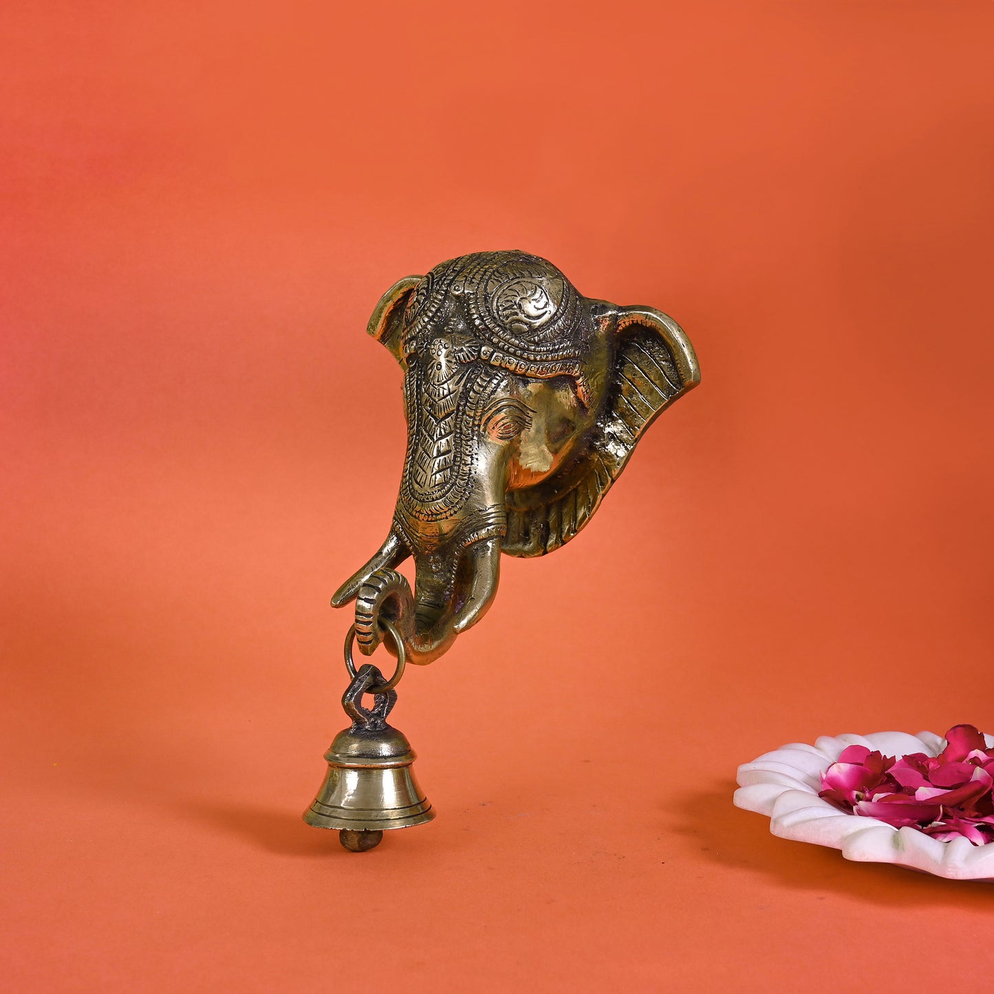 Brass Ganesh Idol for Home Decoration ("8.5")