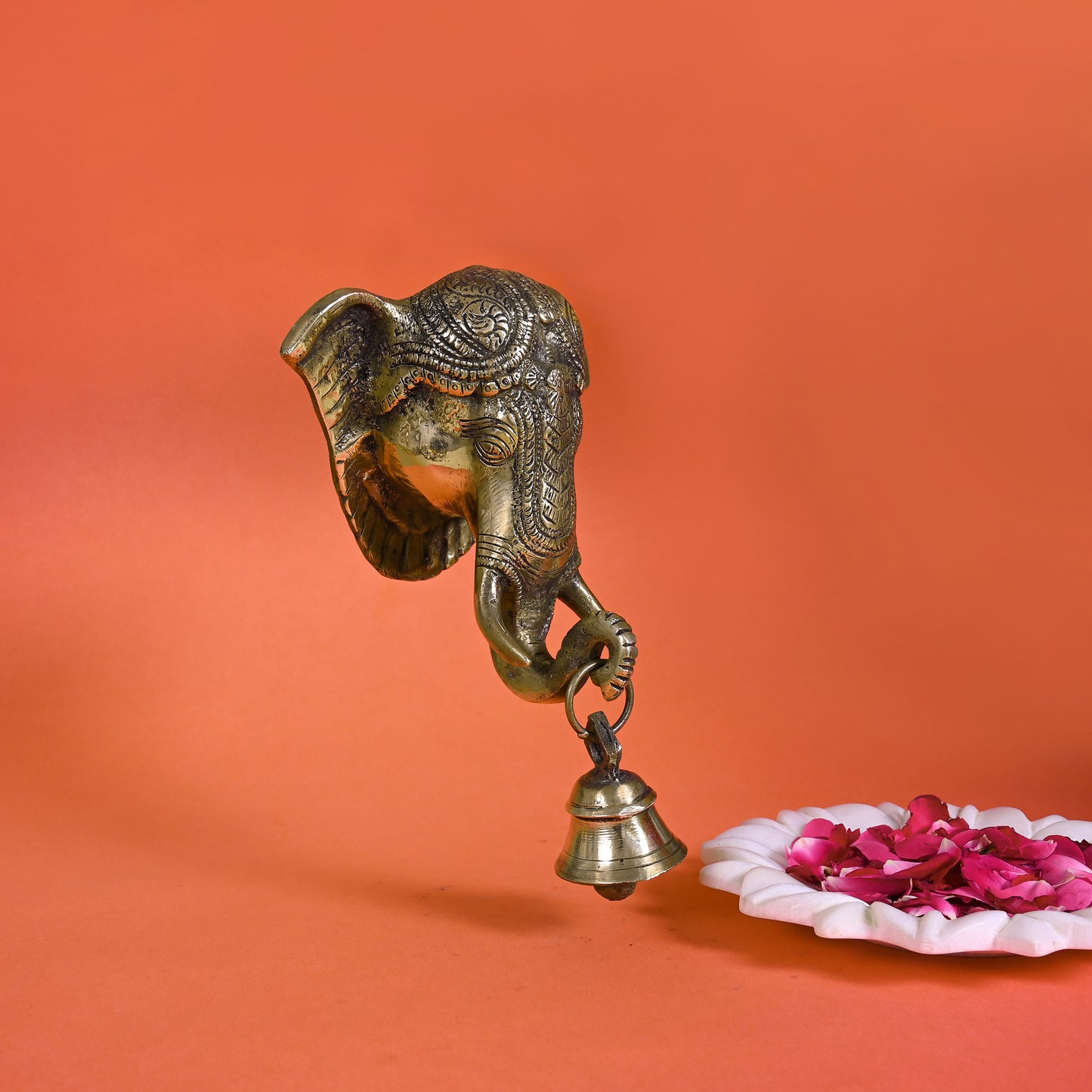 Brass Ganesh Idol for Home Decoration ("8.5")