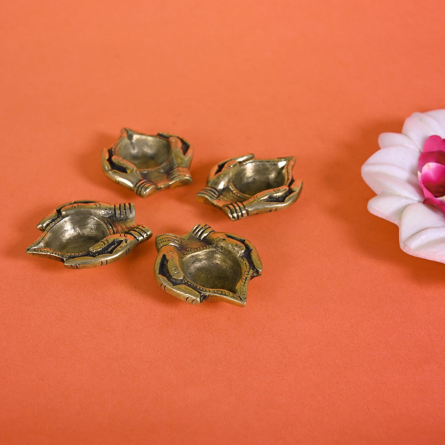 Brass Hasth Diya S/4 ( 1")
