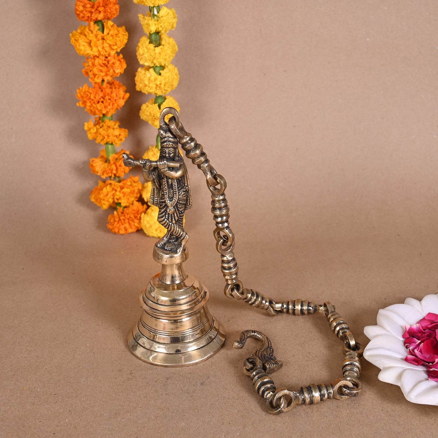 Brass Krishna Bell ( 8" )