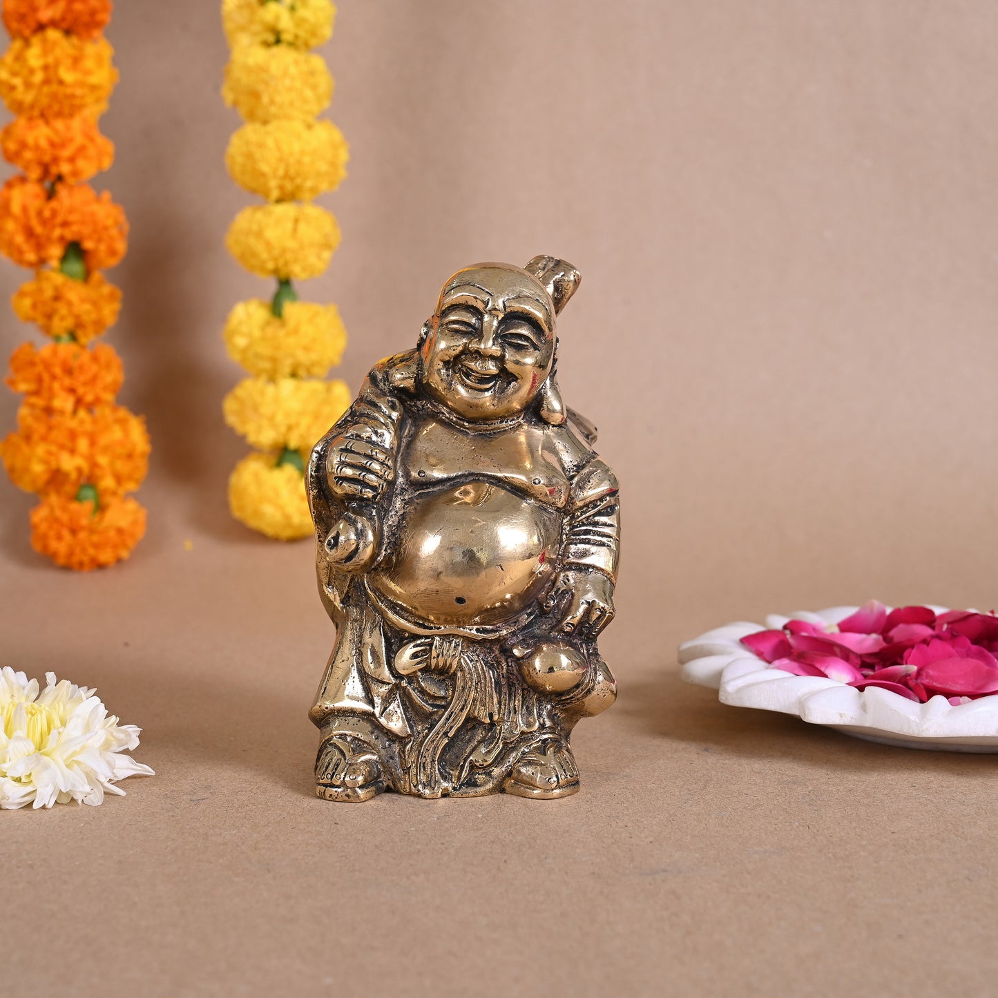 Brass Laughing Buddha (5.5")