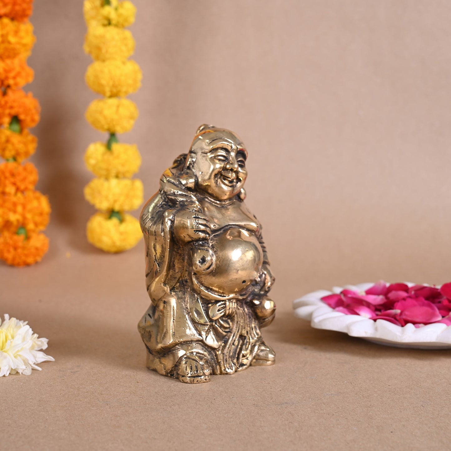 Brass Laughing Buddha (5.5")