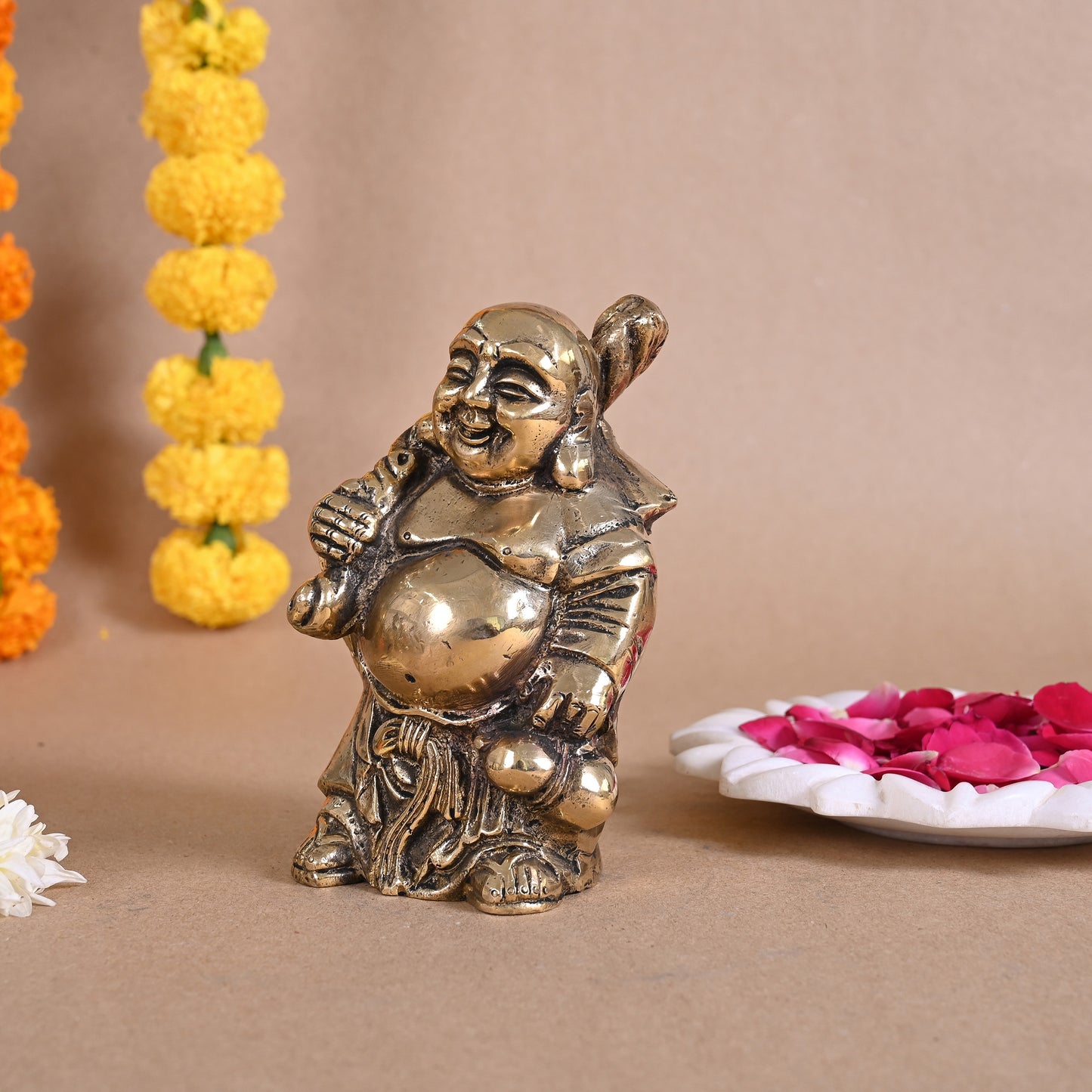 Brass Laughing Buddha (5.5")
