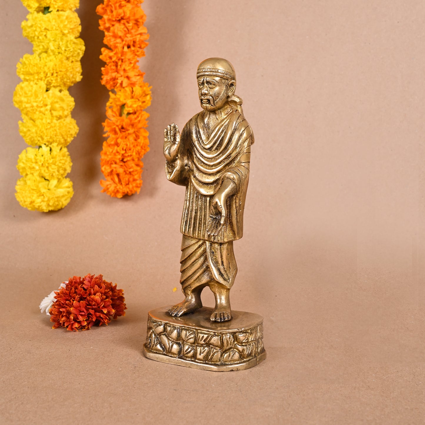 Brass Sai Baba Idol ( 9.5" )