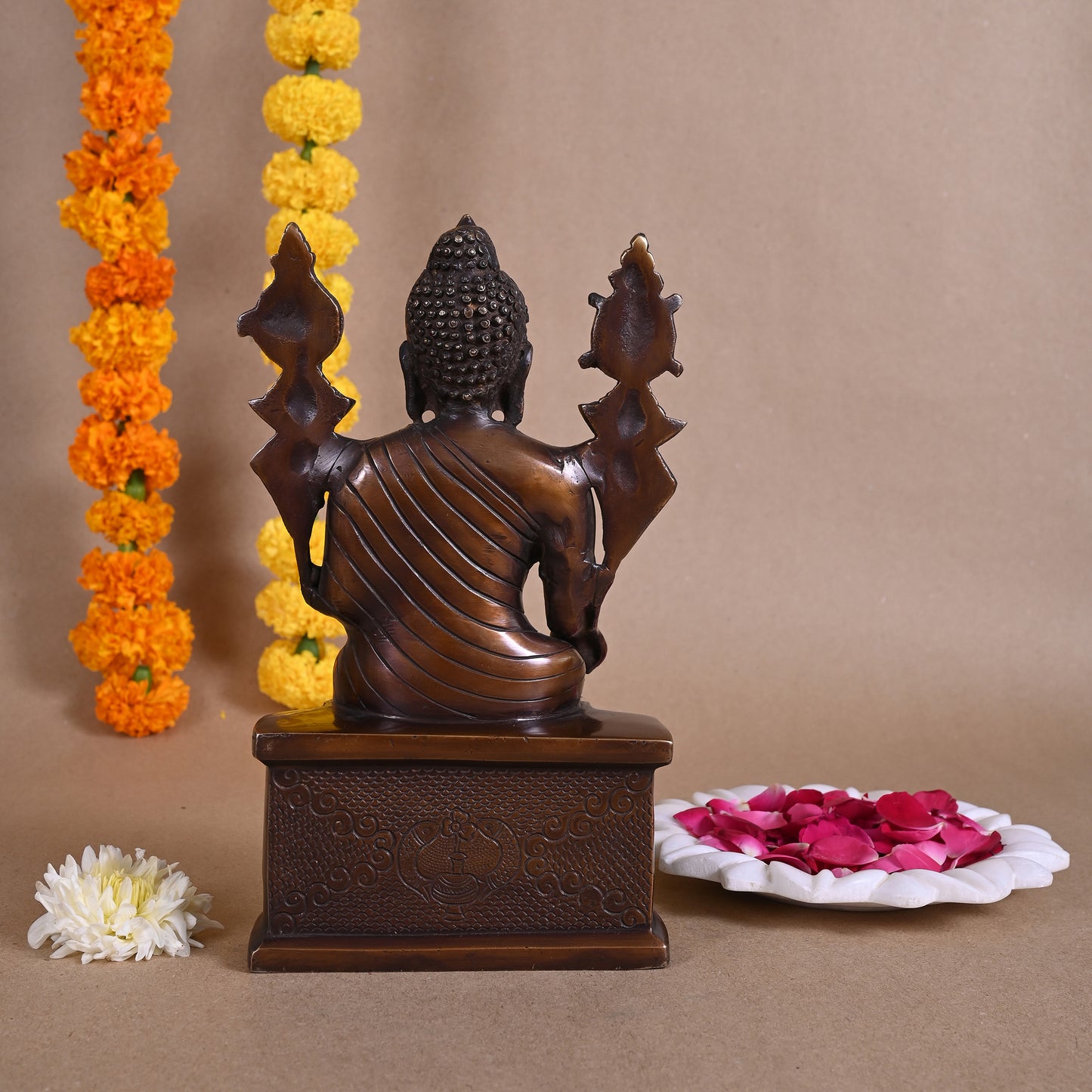 Brass Seated Buddha (10")