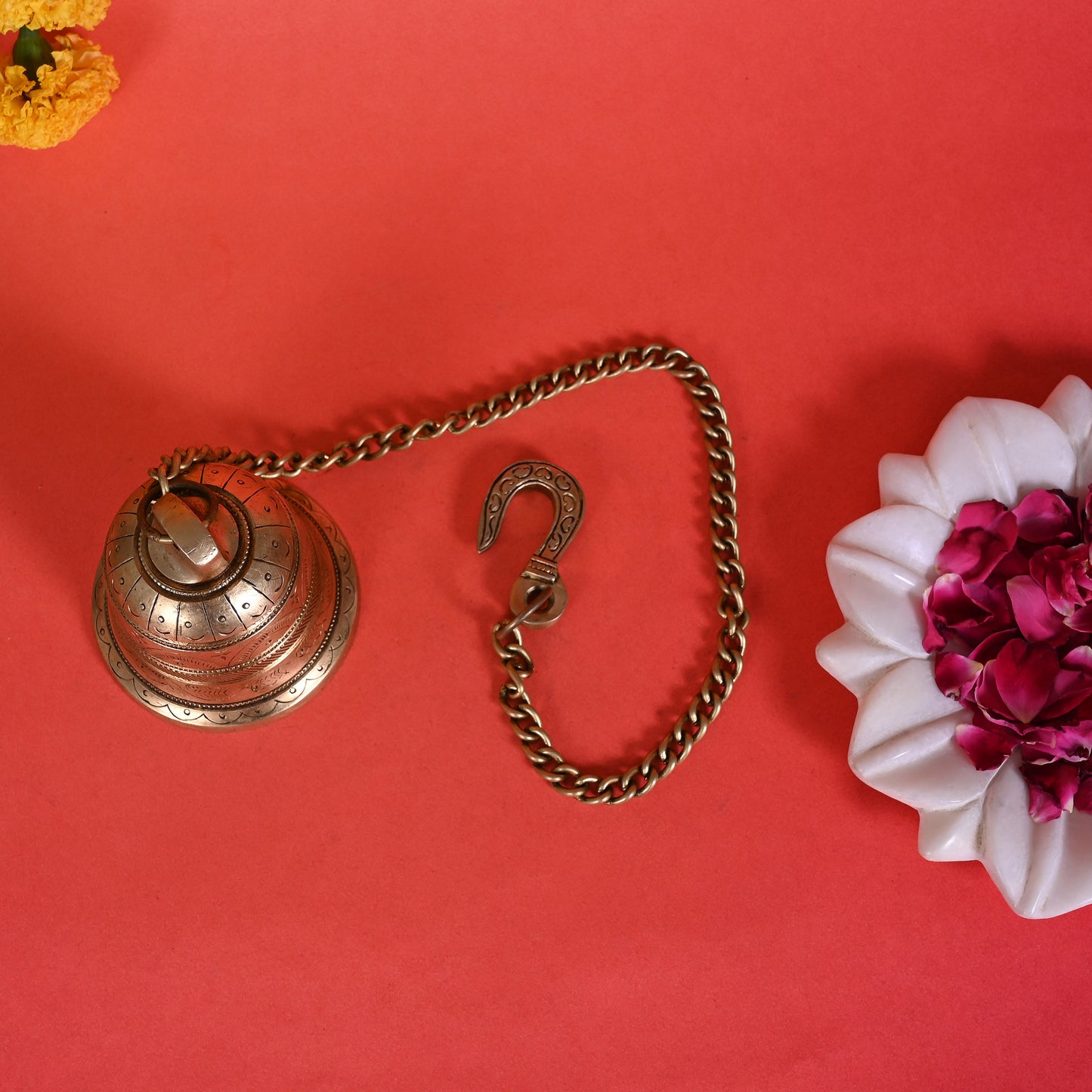 Handcarved Brass Bell ( 24.5" )