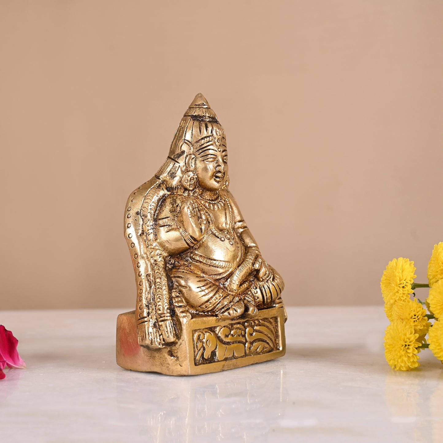 Brass Kuber Murti (4")