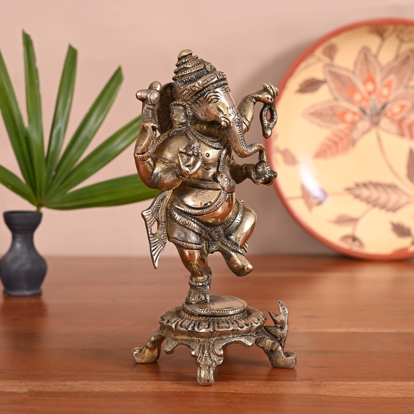 Dancing Ganesh Idol for Home Decoration (8")