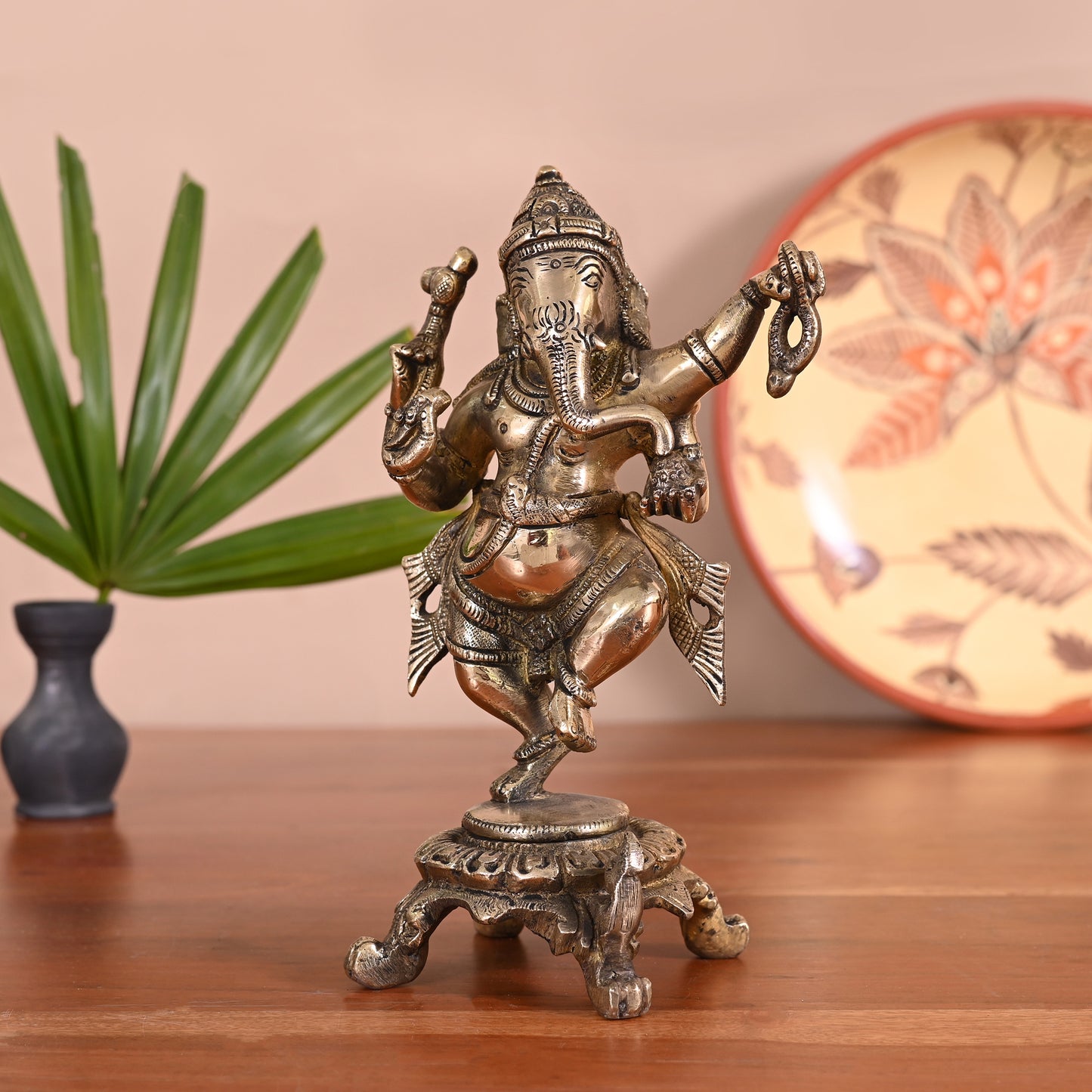 Dancing Ganesh Idol for Home Decoration (8")
