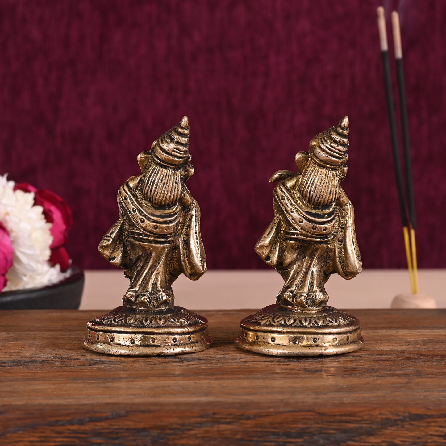 Brass Ganesha - Set of 2 ( 4" )