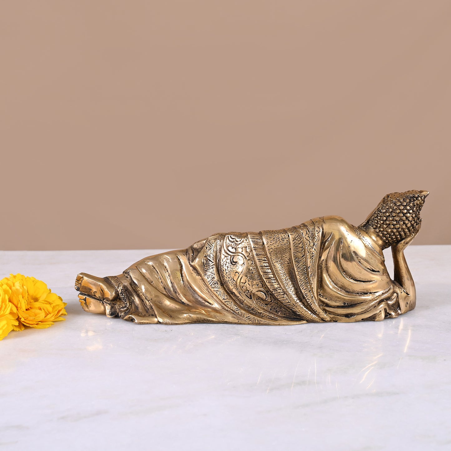 Brass Resting Buddha ( 4" )