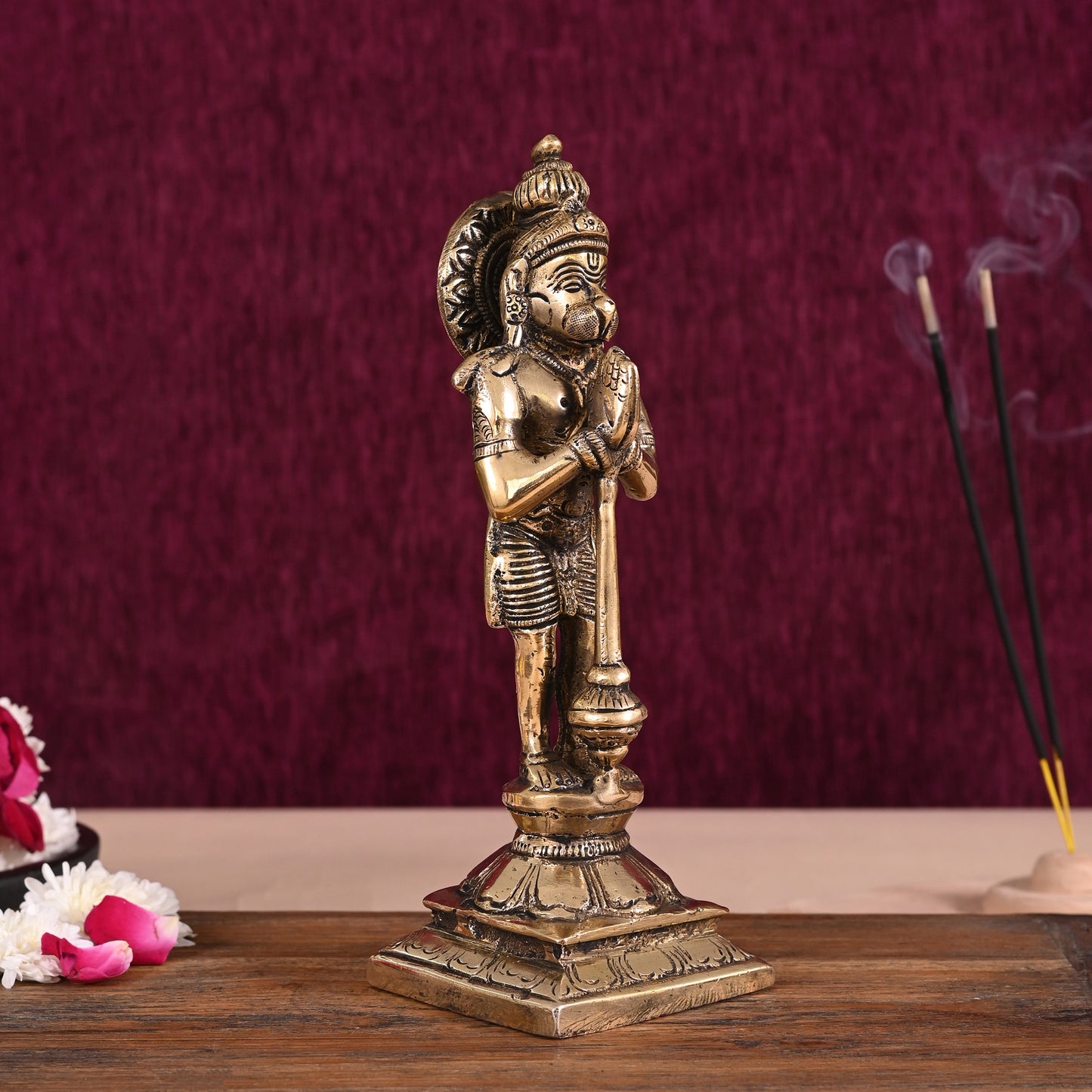 Brass Hanuman Statue ( 8.5" )
