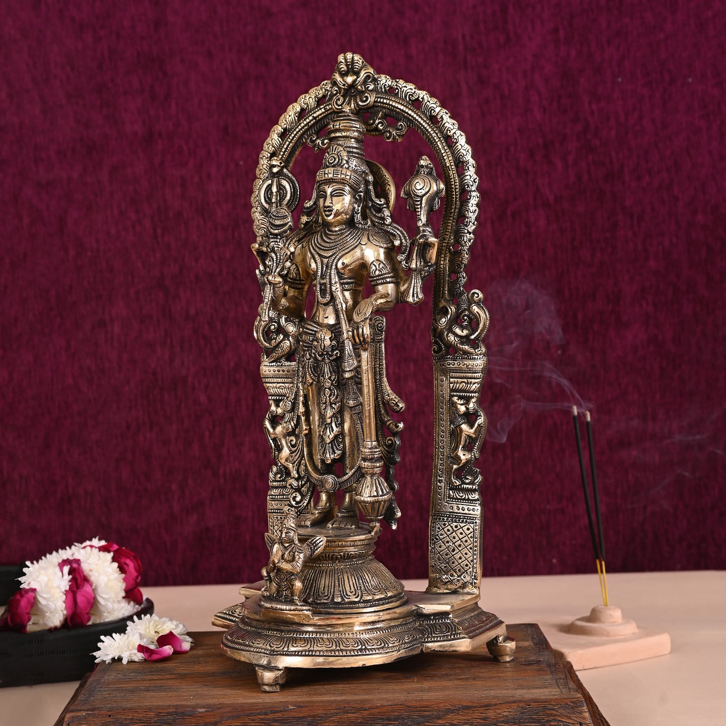 Handmade Brass Vishnu Idol ( 15" )
