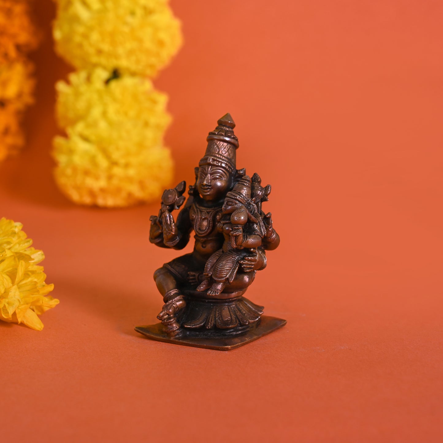 Copper Lakshmi Narayan Idol ( 4" )