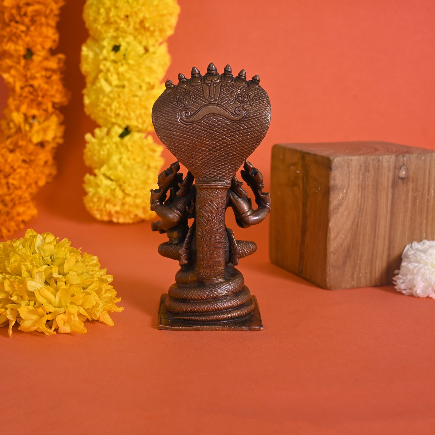 Varaha With Lakshmi On Sheshanaga Copper Statue ( 6" )