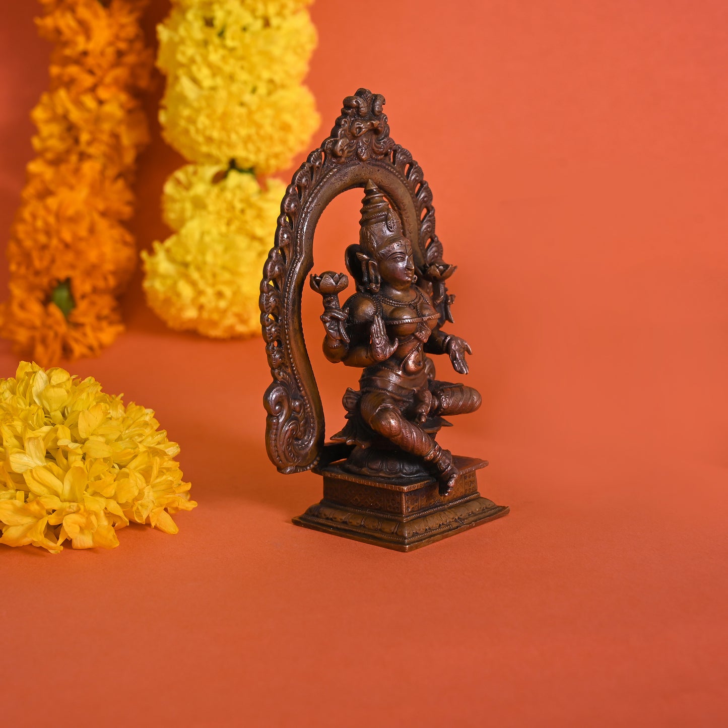 Copper Brass Lakshmi Idol ( 5.5" )