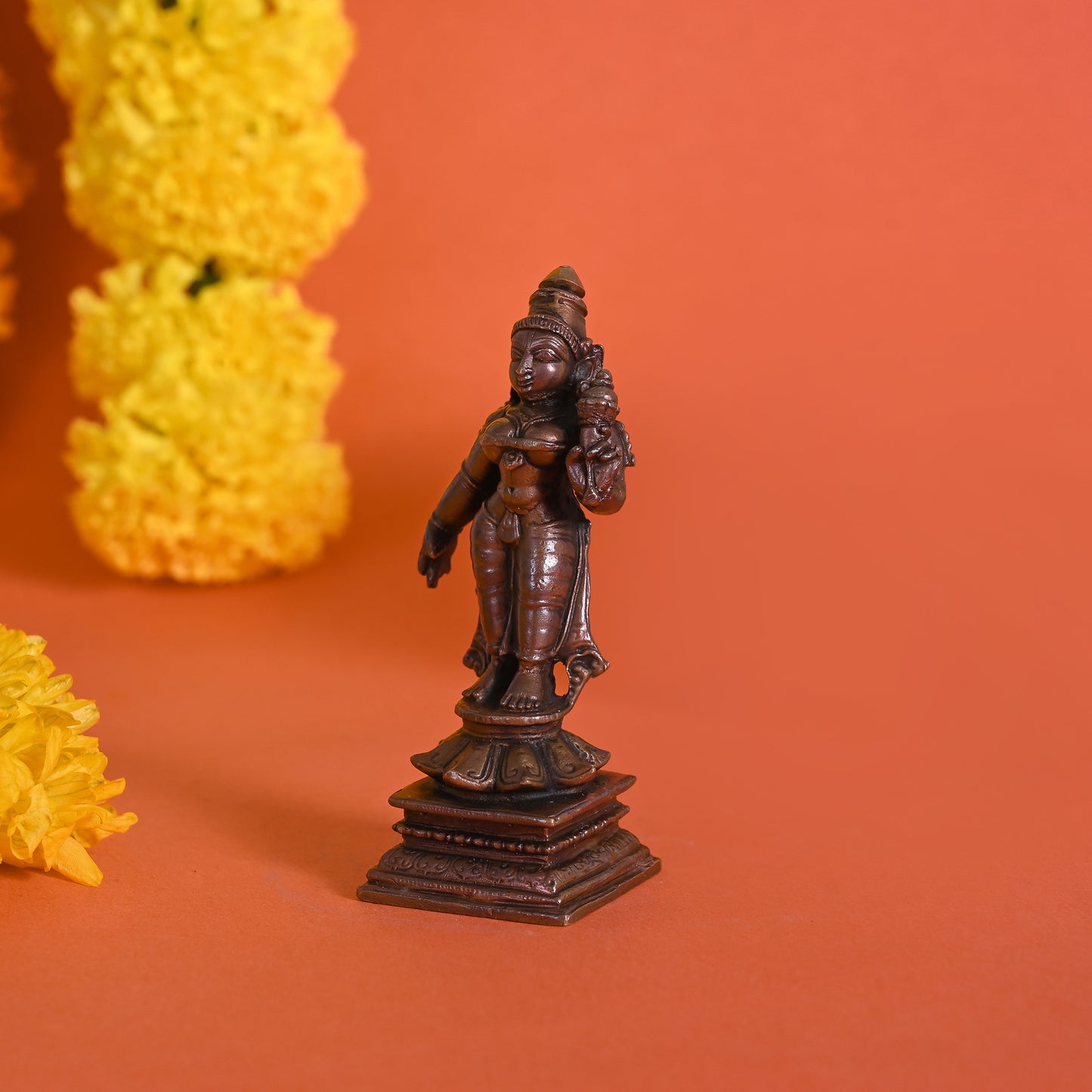 Copper Standing Parvati (3.5" )