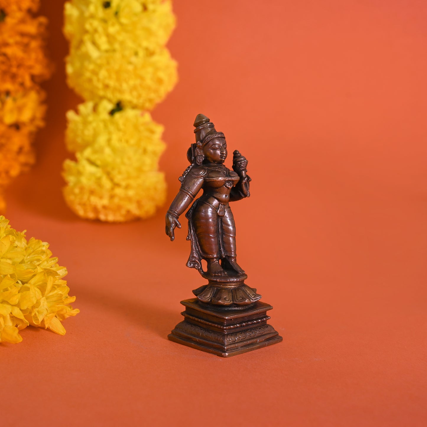 Copper Standing Parvati (3.5" )