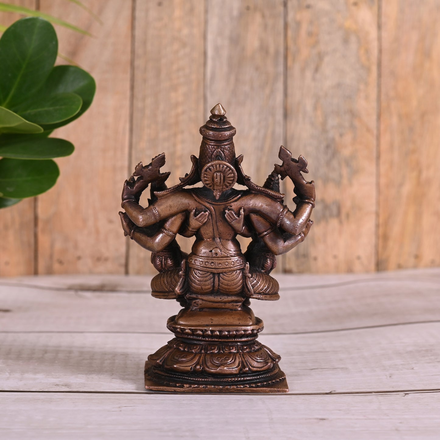Copper Vishnu With Sridevi & Bhudevi