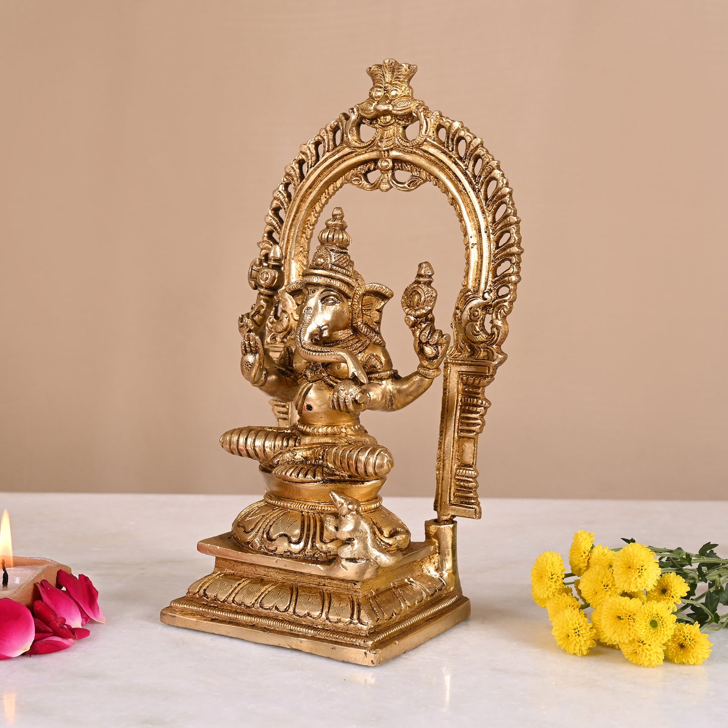 Brass Lord Ganesha Murti (9.5")