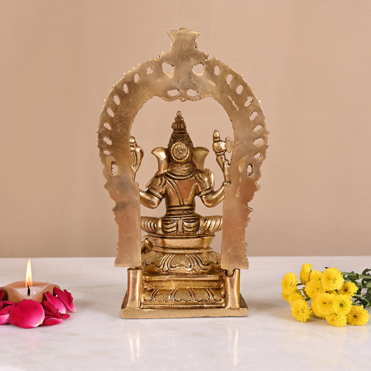 Brass Lord Ganesha Murti (9.5")