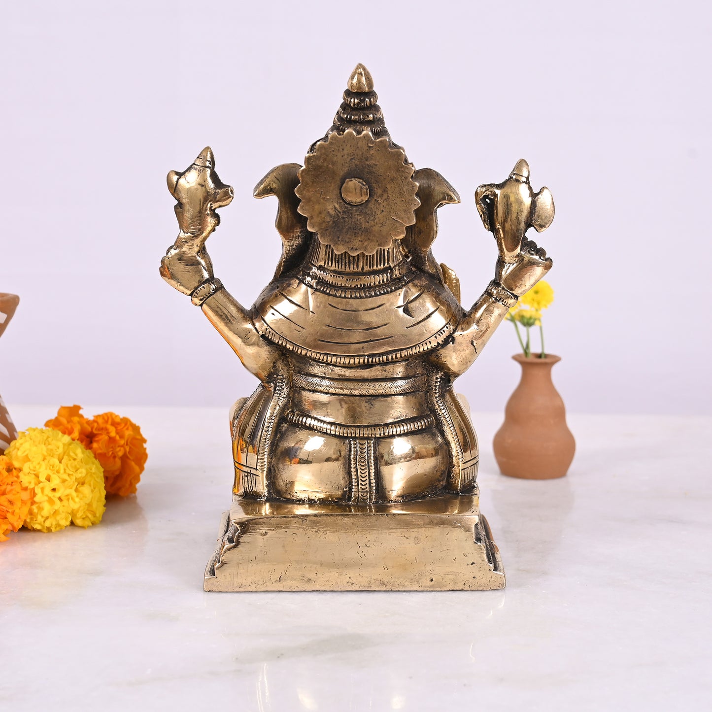 Brass Vinayagar Statue for home (7")