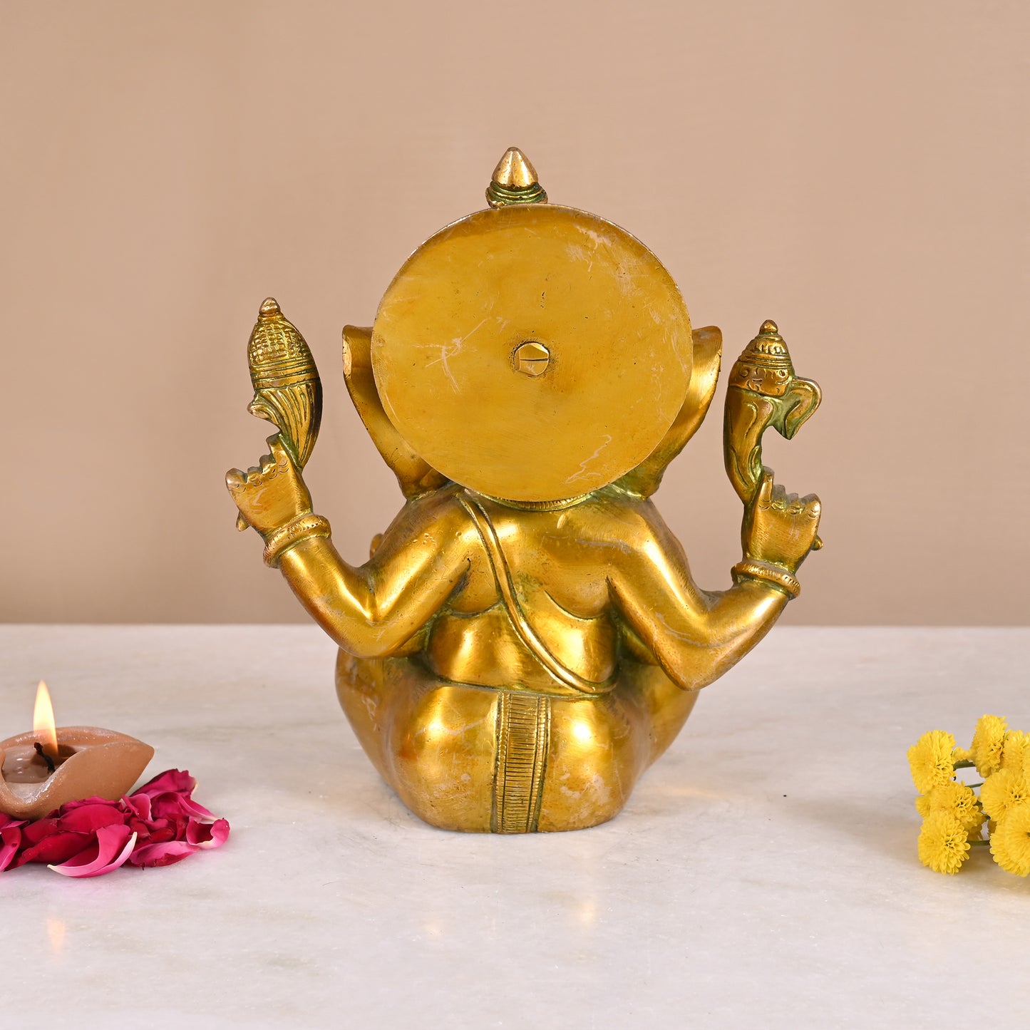 Brass Ganpati Murti (8")