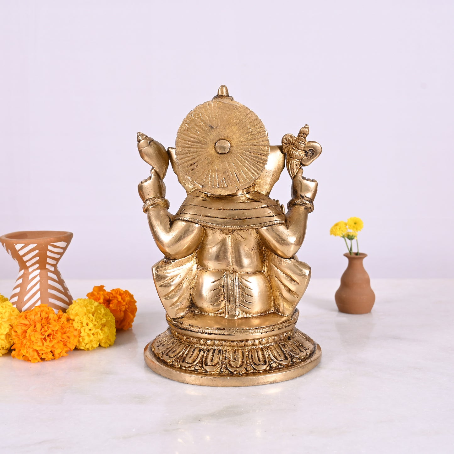 Brass Pooja Ganesh Idol (5")