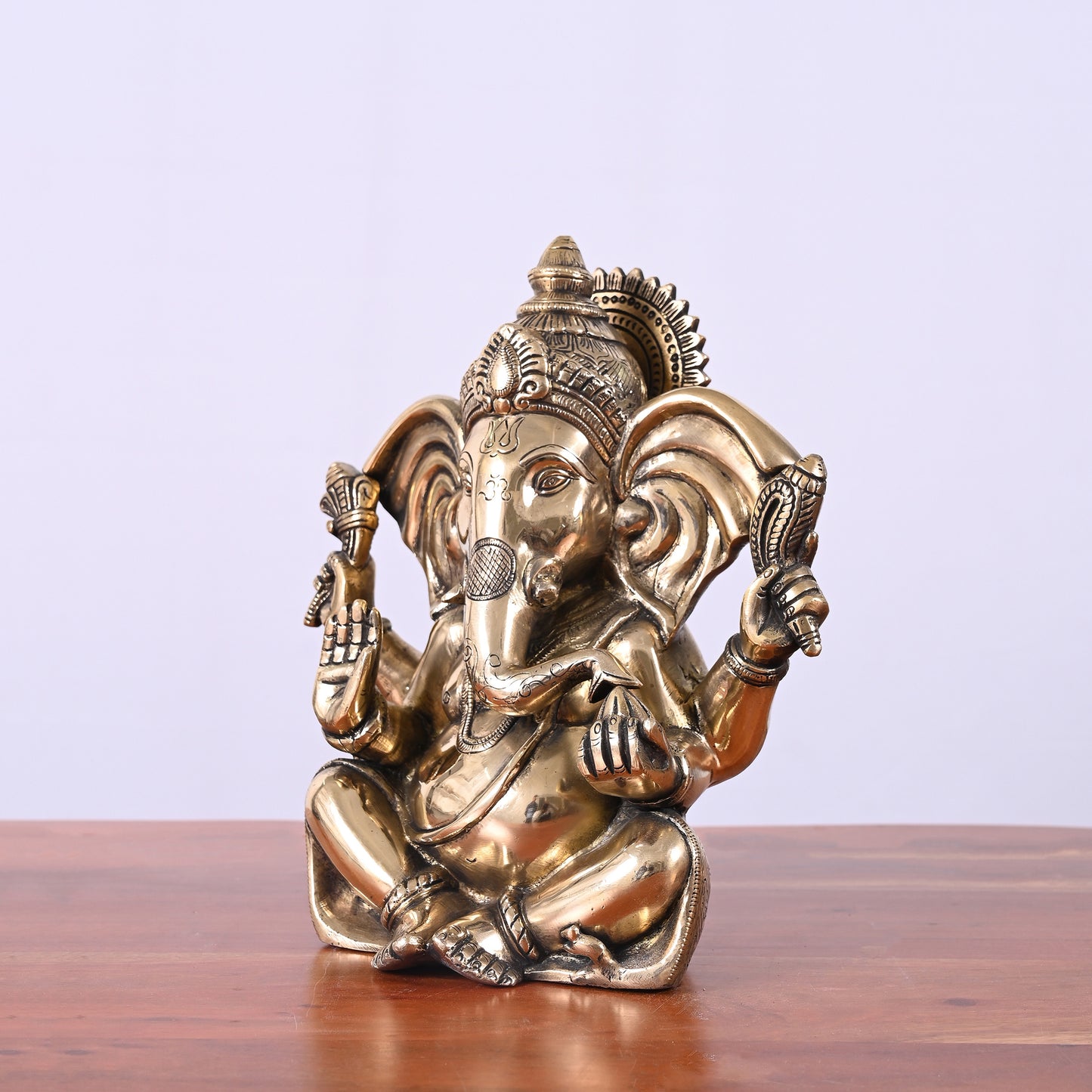 Brass Antique Ganesh Murti (10")