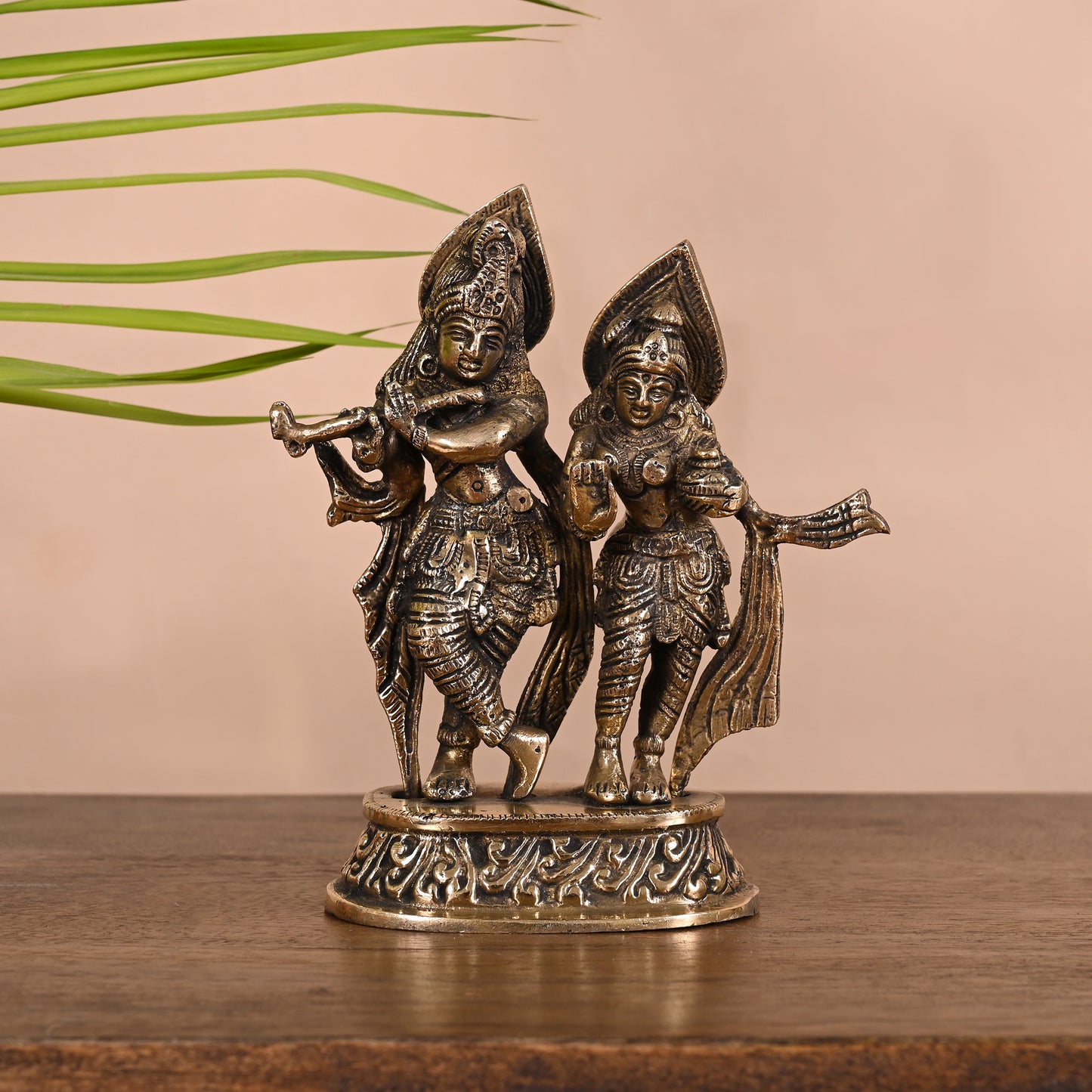 Brass Radha Krishna Murti (6.5")