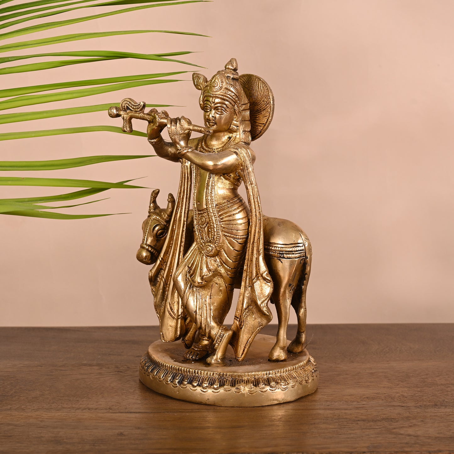 Handmade Brass Krishna Idol ( 8.5" )