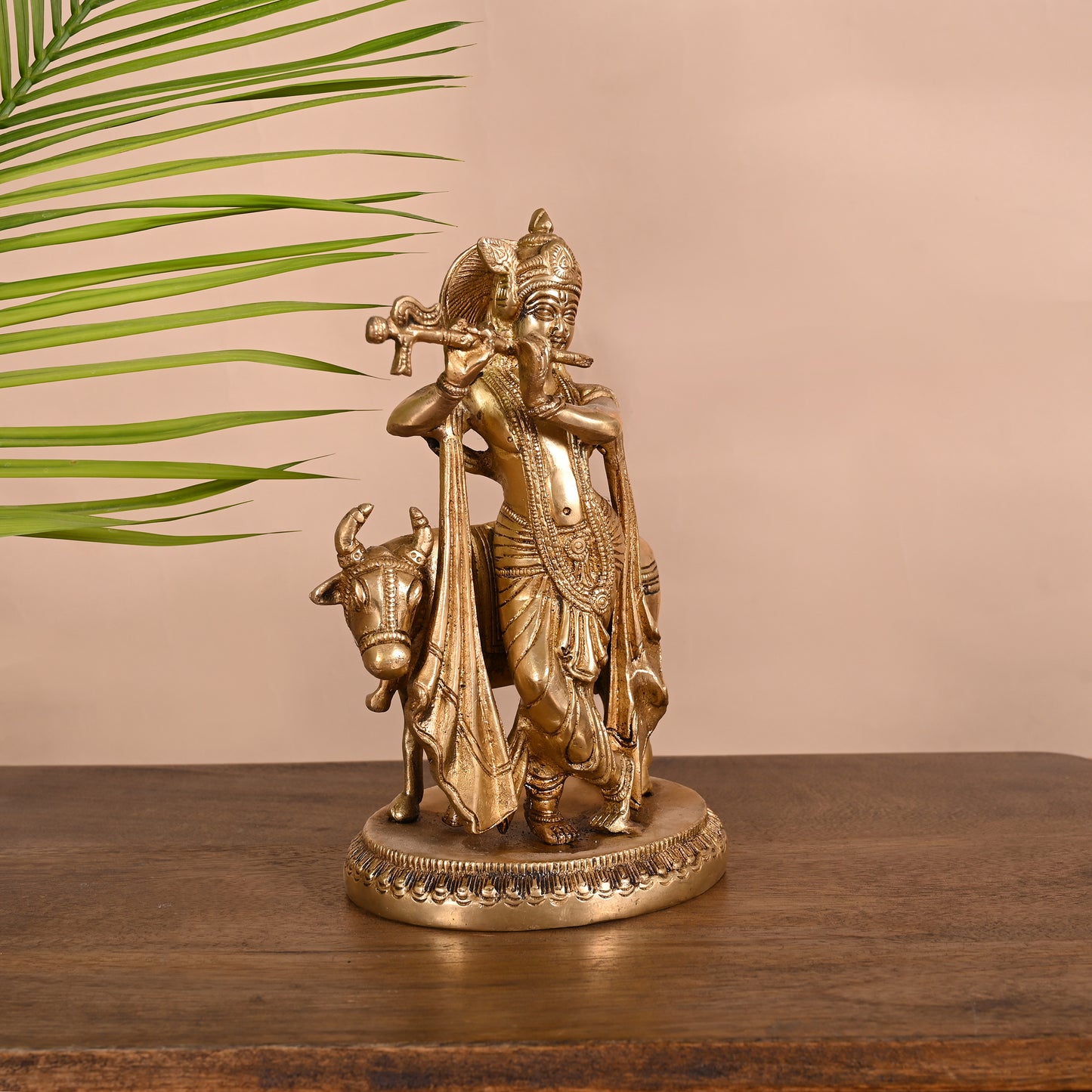 Handmade Brass Krishna Idol ( 8.5" )