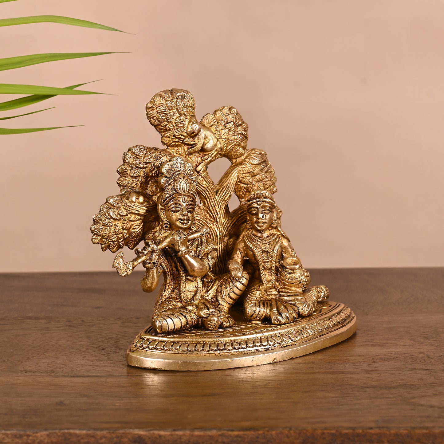 Brass Radha Krishna Murti (5.5")