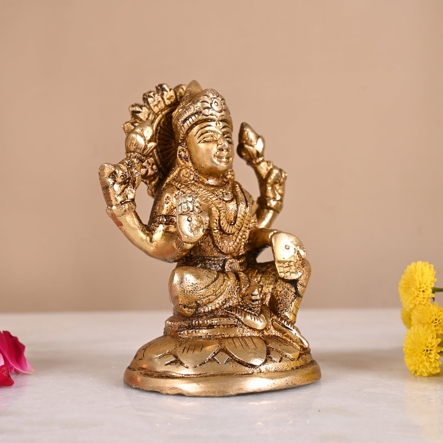 Brass Ashta Lakshmi Idol (4")