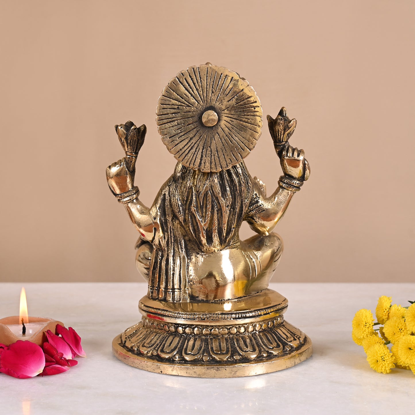 Brass Lakshmi Devi Idols (8")