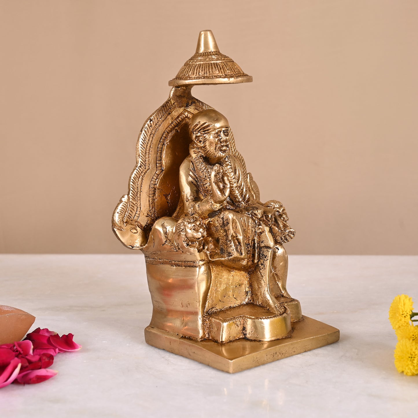 Brass Sai Baba Idol (7.5" )