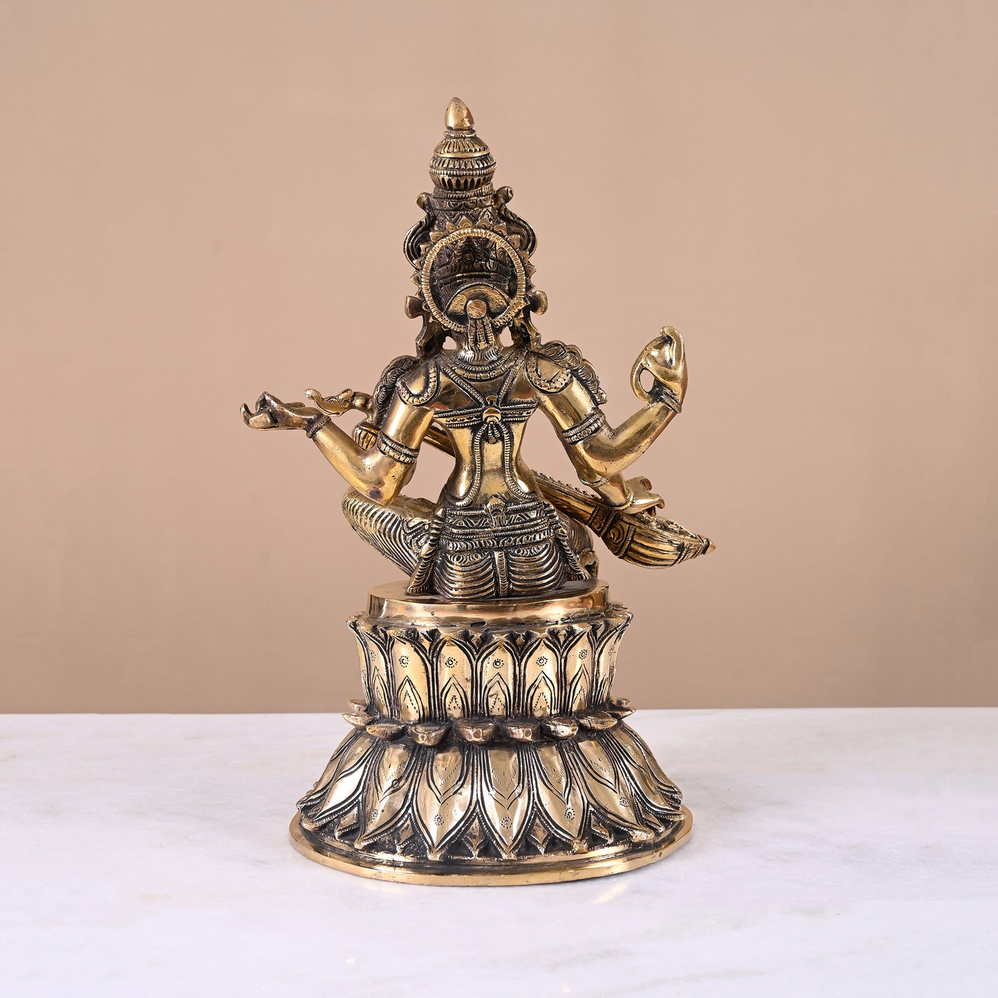 Brass Goddess Saraswati Idol ( 14" )