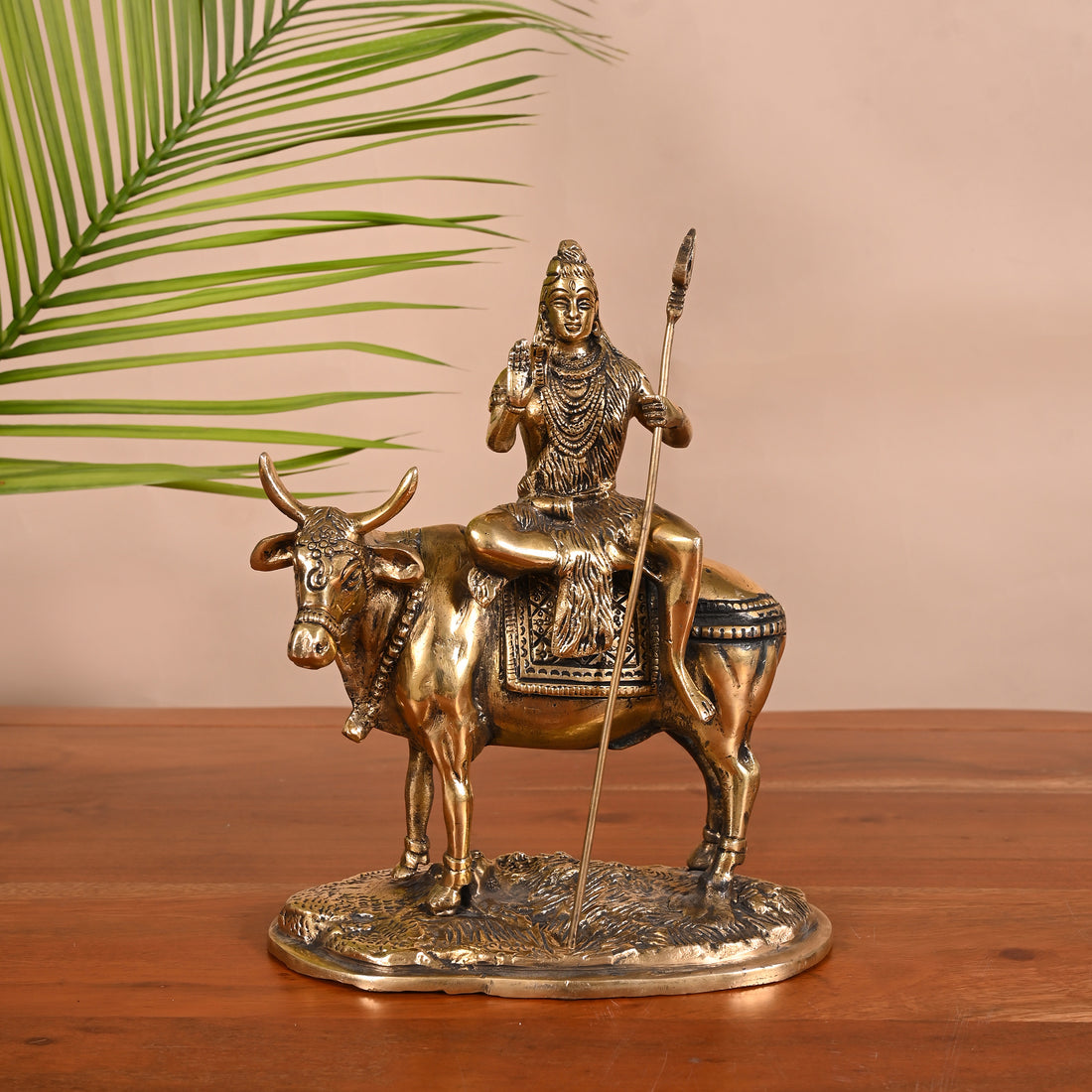 Brass Shiv Nandi Murti (8.5")