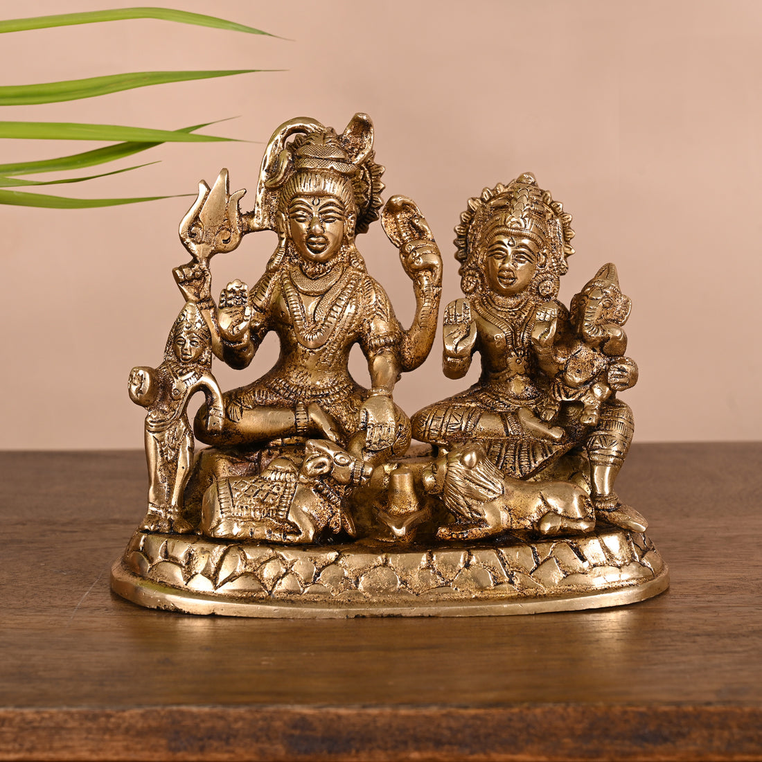 Brass Shiv Parivar Murti (5.5" )