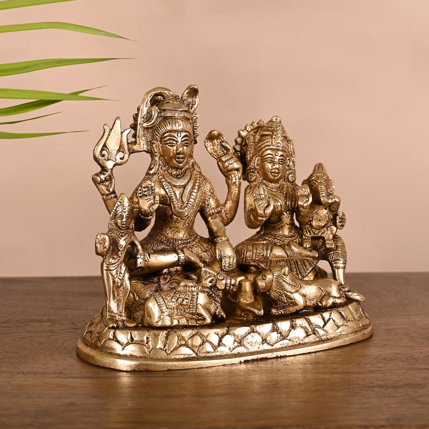 Brass Shiv Parivar Murti (5.5" )