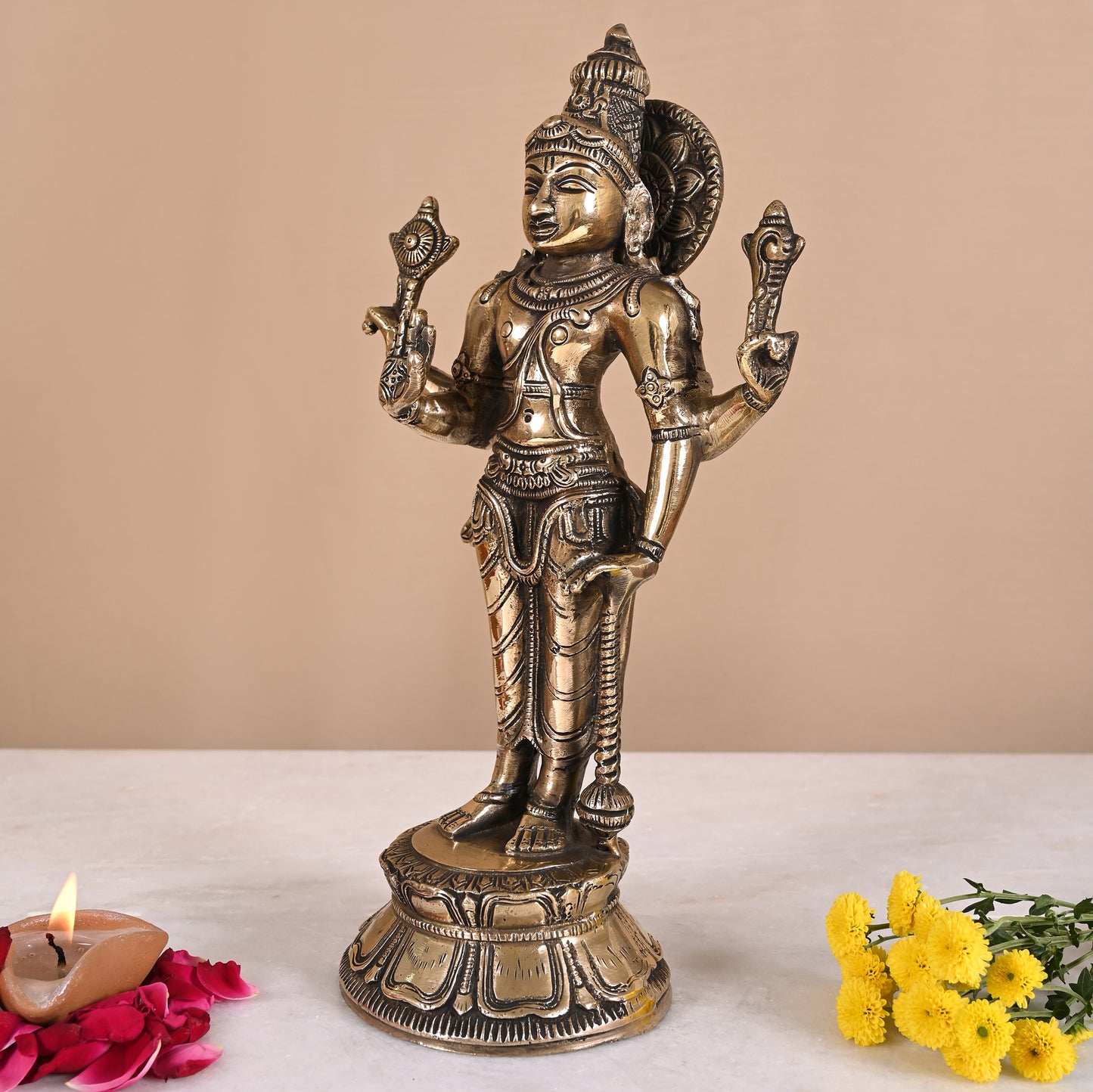 Brass Vishnu Idol ( 12" )