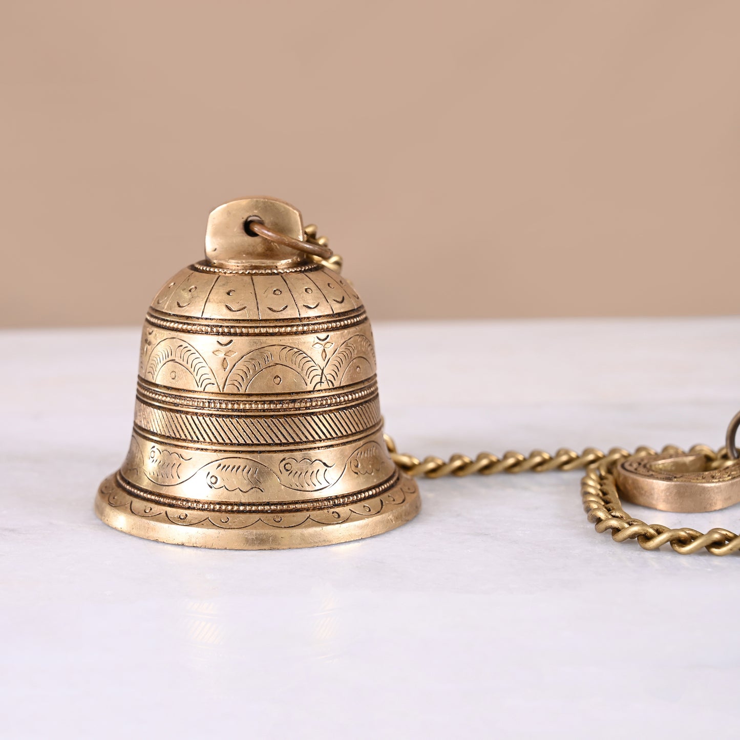 Brass Hanging Pooja Bell ( 7" )